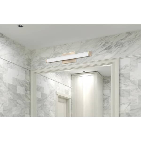 Lithonia Lighting Contractor Select 18-Watt 24 in. 1 Light Brushed Nickel LED Vanity Light Bar Switchable Light Color