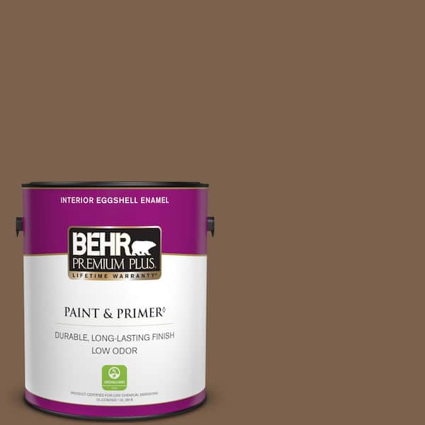 BEHR PREMIUM PLUS 1 gal. Home Decorators Collection #HDC-CL-13 Sassafras Tea Eggshell Enamel Low Odor Interior Paint & Primer