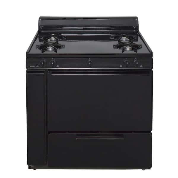 Premier 36 in. 3.91 cu. ft. Freestanding Gas Range in Black