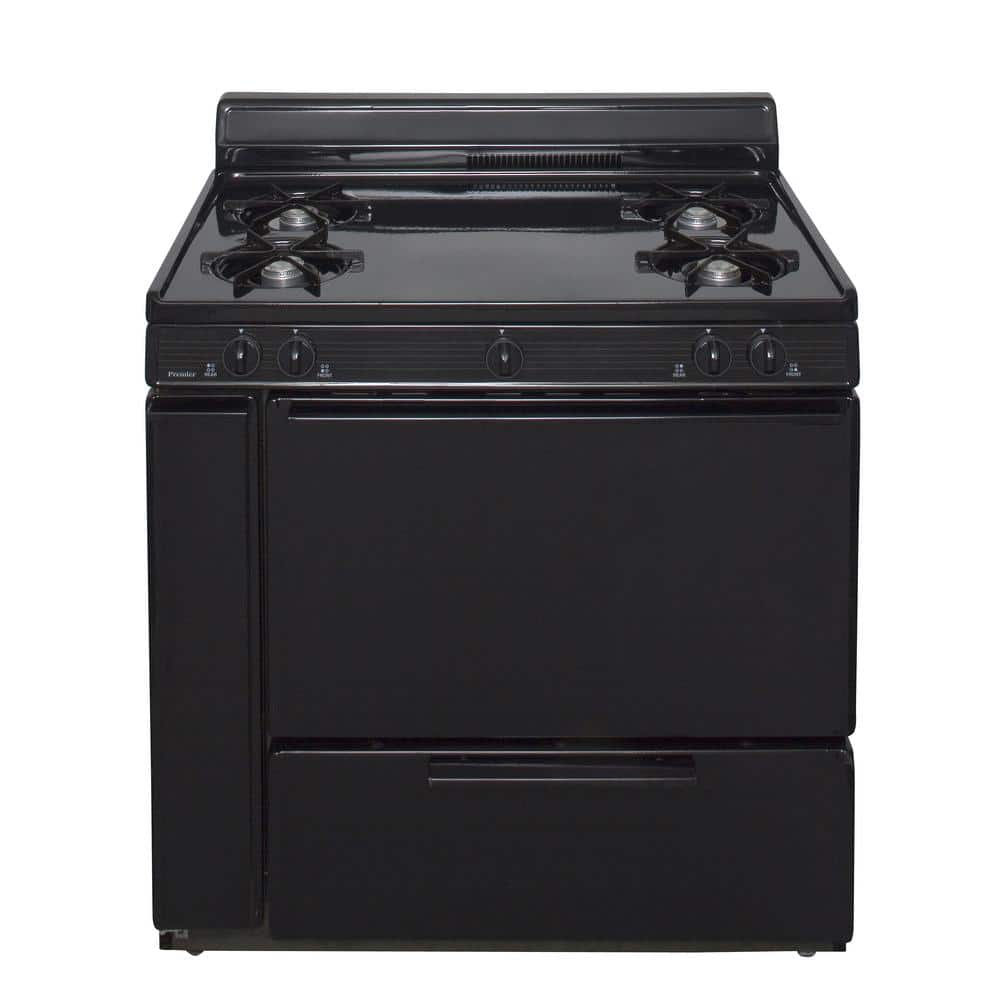 36 in. 3.91 cu. ft. Freestanding Gas Range in Black