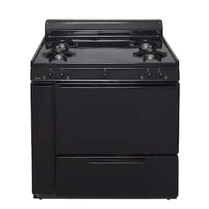 36 in. 3.91 cu. ft. Freestanding Gas Range in Black