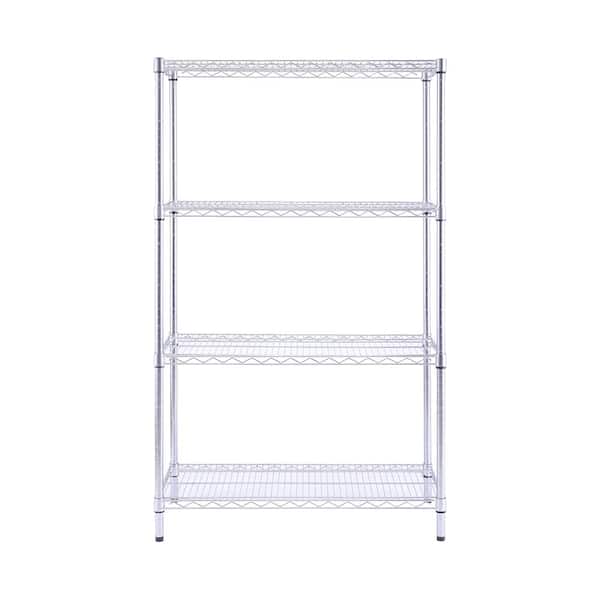 mzg 4-Tier Commercial Chrome Shelving Unit (18 in. D x 36 in. W x 59 in. H)