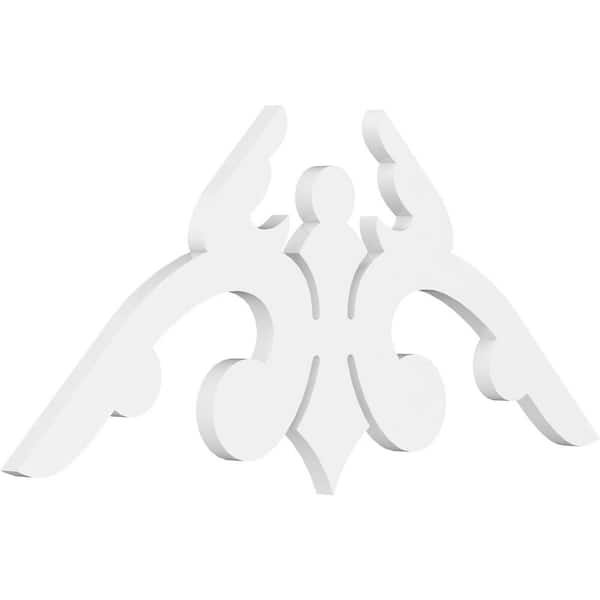 Ekena Millwork 1 in. x 36 in. x 18 in. (12/12) Pitch Milton Gable Pediment Architectural Grade PVC Moulding