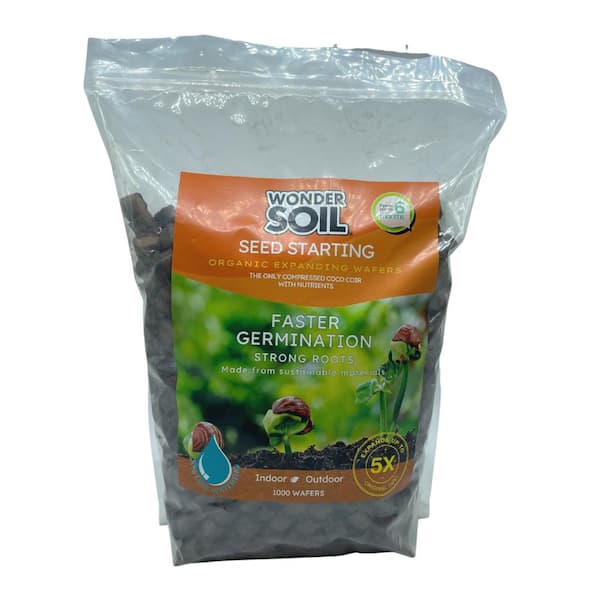 WONDER SOIL 1000 Premium Organic Expanding Coco Coir Seed Starting Soil Wafers