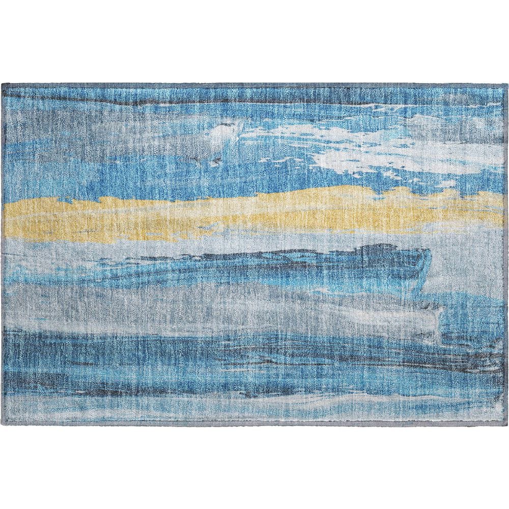 Addison Rugs Mayfield Premium Machine Washable Abstract AMF1845 Blue 2 ...