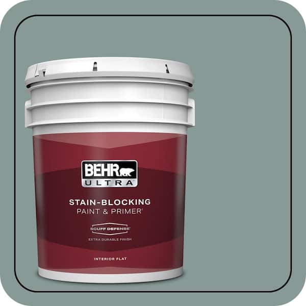 BEHR ULTRA 5 gal. #N430-4 Rainy Afternoon Extra Durable Flat Interior Paint & Primer