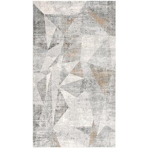 Capri Grey (4 ft. x 6 ft.) - 3 ft. 9 in. x 5 ft. 6 in. Modern Abstract Area Rug
