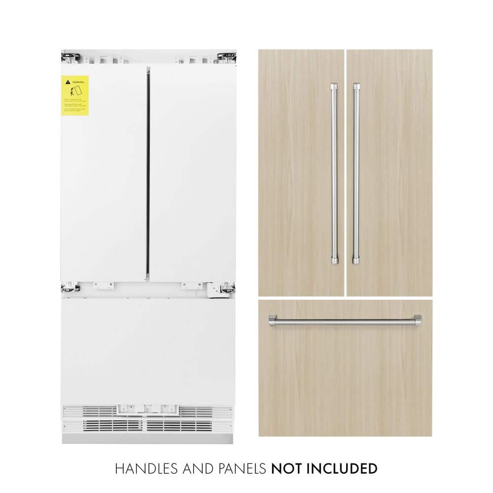36 in. 3-Door Panel Ready French Door Refrigerator with Internal Ice and Water Dispenser