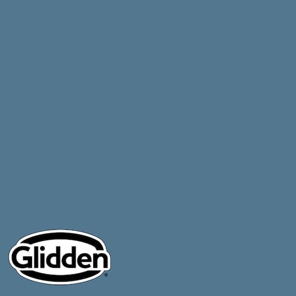 Glidden Premium 1 gal. PPG1156-5 Smoke Blue Satin Exterior Latex Paint