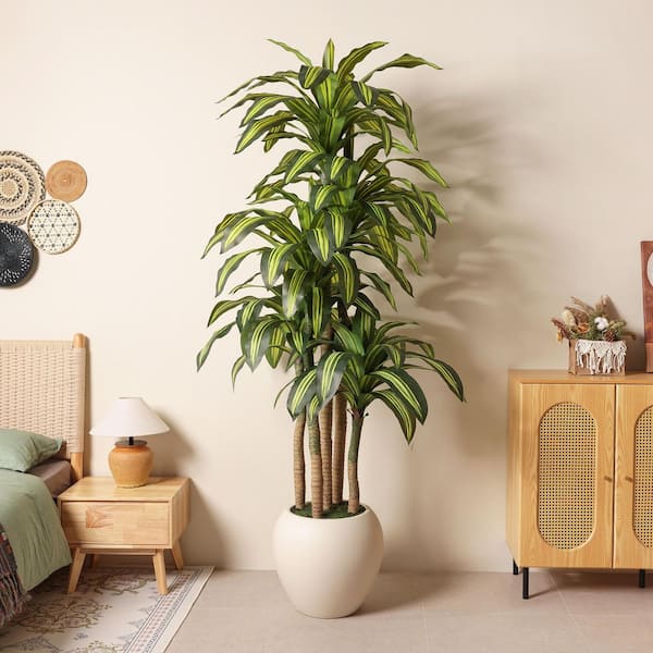 DR.Planzen 8 ft. Artificial Dracaena Plant Indoor Outdoor Fake