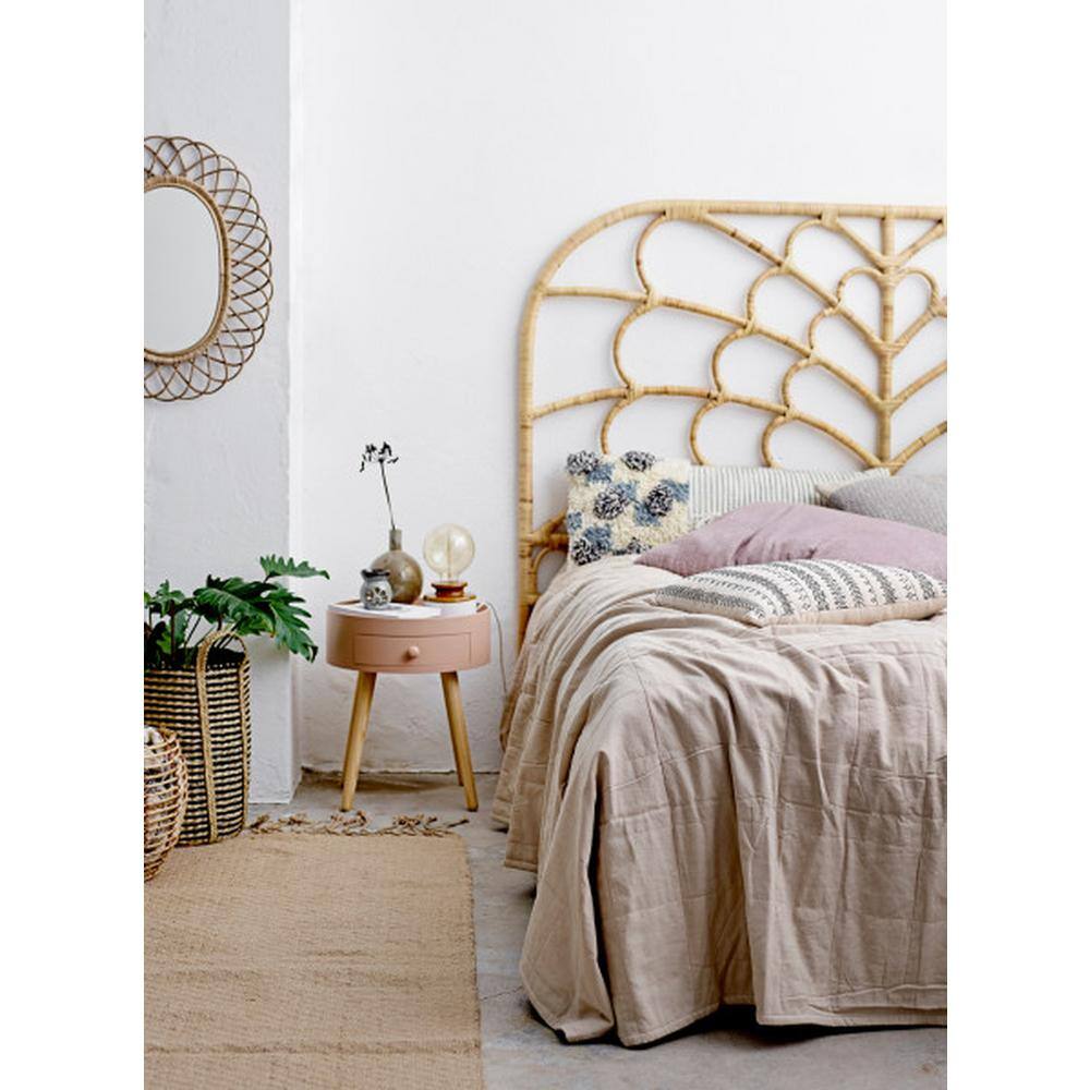 Natural Rattan Arched King Headboard