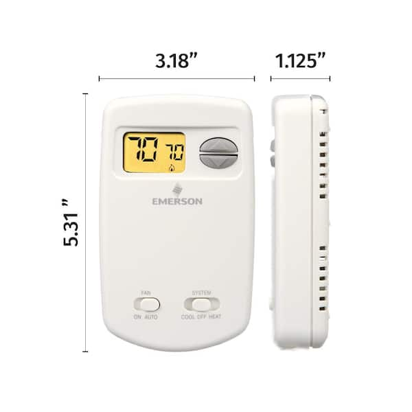 Round Non-Programmable Thermostat with 1H Single Stage Heating