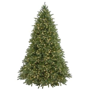 WELLFOR 9 ft. Pre-Lit LED PVC Regular Full Artificial Christmas Tree with  1000 Multi-Color Lights and Metal Stand CM-HPY-20682 - The Home Depot