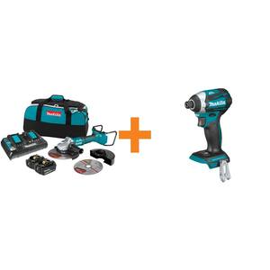 18V X2 LXT Brushless Cordless 9 in. Paddle Switch Cut-Off/Angle Grinder Kit Electric Brake 5.0Ah Bonus Impact Driver