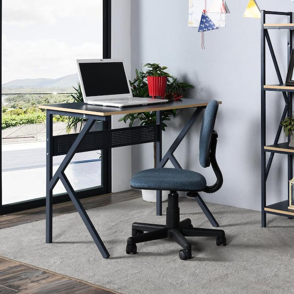 Homy Casa Klunter 35.4 in. Retangular Grey Manuefactured Wood Computer Desk