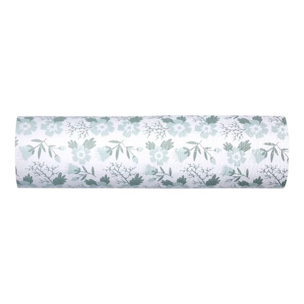Classic Floral 0.02 in. D x 275.59 in. L Waterproof Non-Slip Floral Household Drawer and Shelf Liner, PVC (1 Pack)