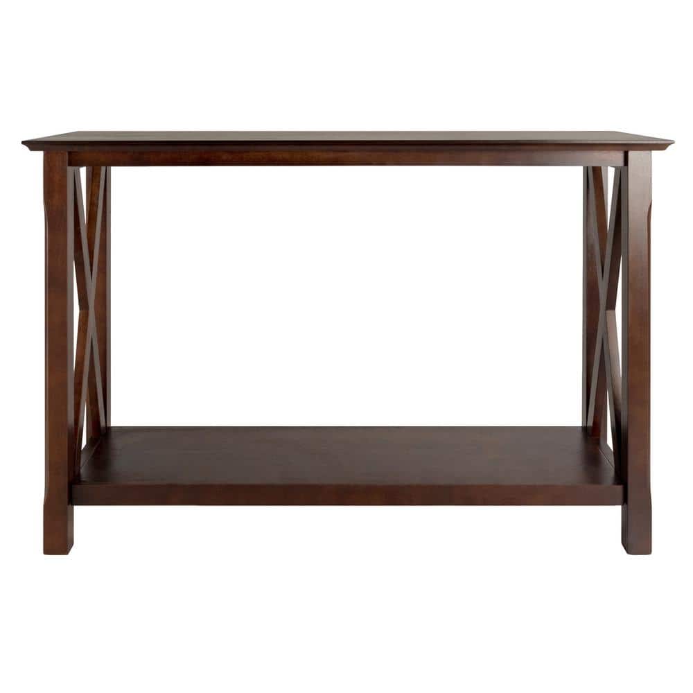 WINSOME WOOD Xola 45 in. Cappuccino Standard Rectangle Wood Console Table with Storage -  40445