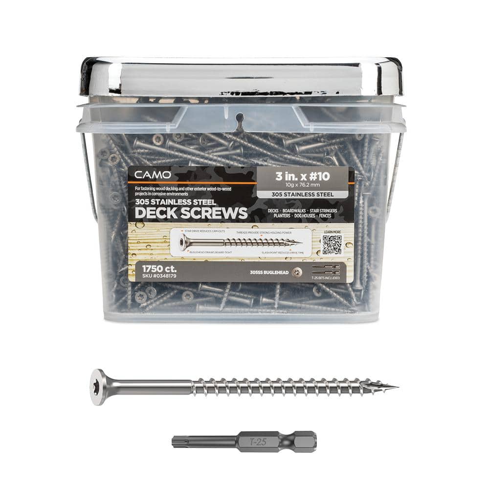 3 in. #10 305 Stainless Steel Premium Star Drive Bugle-Head Deck Screws (1750-Count) price history on PriceWatchPro