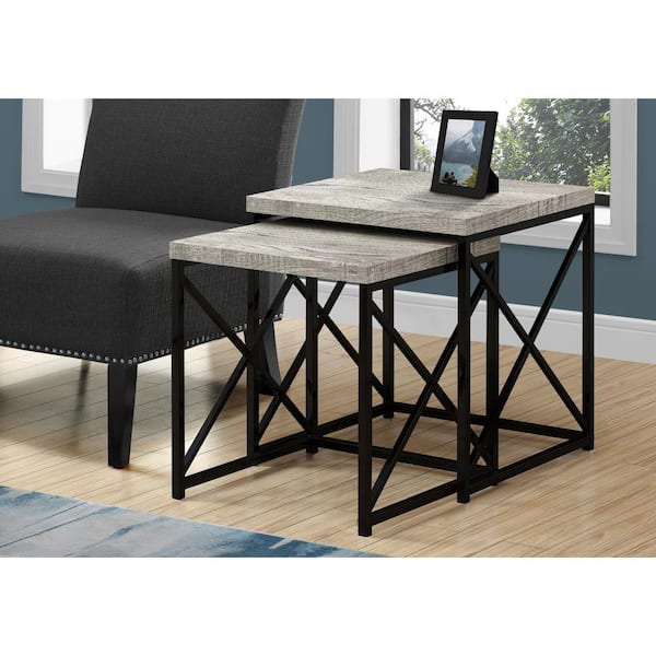 Unbranded Grey Nesting Table (2-Piece)