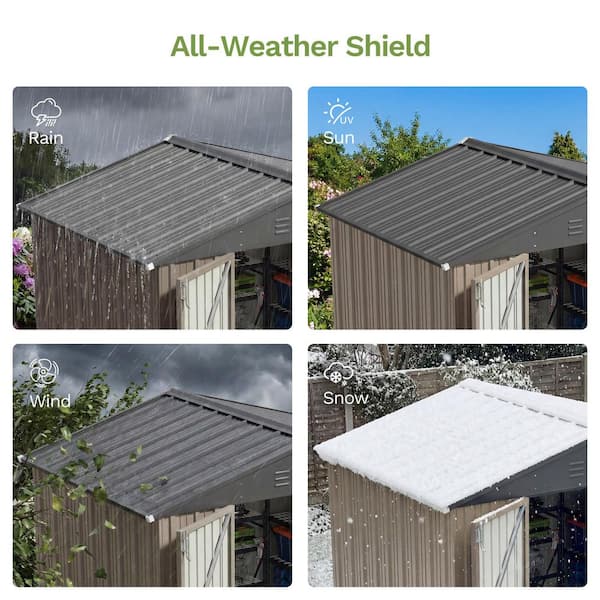 Patiowell 8 ft. W x 6 ft. D Floor Frame Included Outdoor Storage