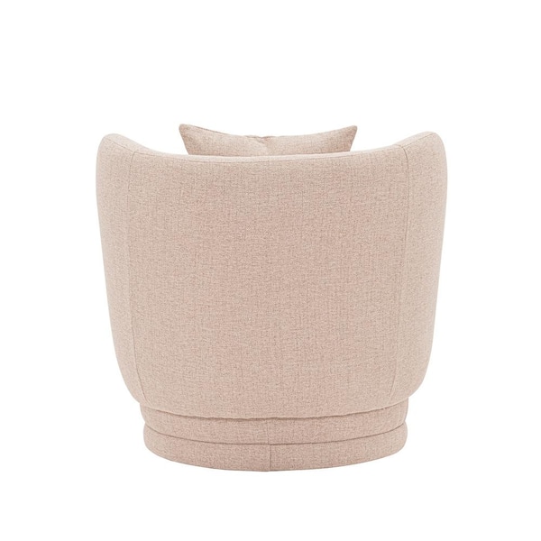 Manhattan Comfort Contemporary Siri Linen Accent Chair with Pillows in Wheat - Set of 2 Manhattan Comfort Contemporary Siri Linen Accent Chair with Pillows in Wheat - Set of 2