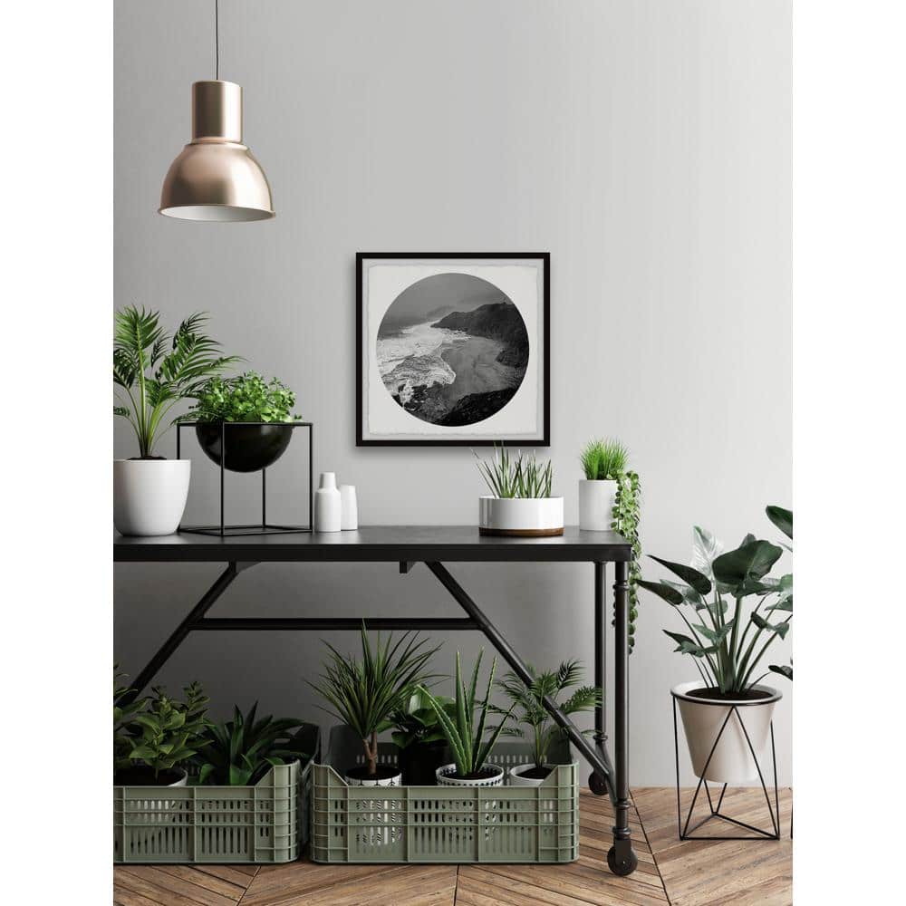 Black and White Coastal Landscape Framed Print, 12x12