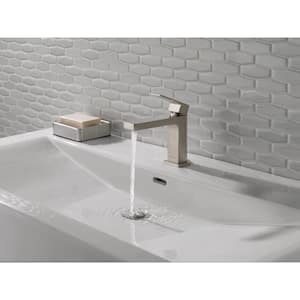 Xander Single Hole Single-Handle Bathroom Faucet with Metal Pop-Up Assembly in Brushed Nickel