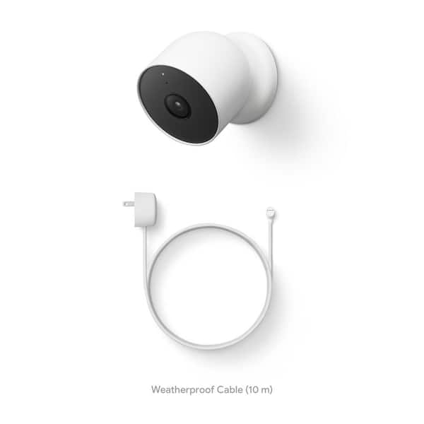 Google Nest Cam (Battery) - Outdoor or Indoor Security Camera + Weatherproof Cable (10M)