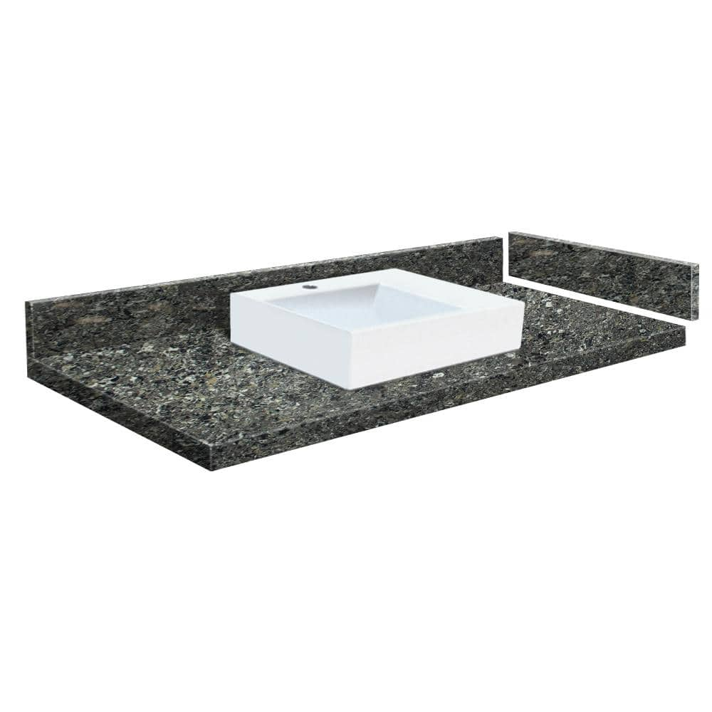 Transolid 575 In W X 2225 In D Quartz Vessel Vanity Top In Tempest With Single Hole White Basin Vt575x22 1rv 4k A W 1 The Home Depot