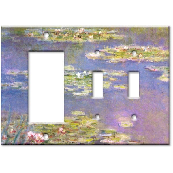 Art Plates Blue 3-Gang 2-Toggle/1-Decorator/Rocker Wall Plate