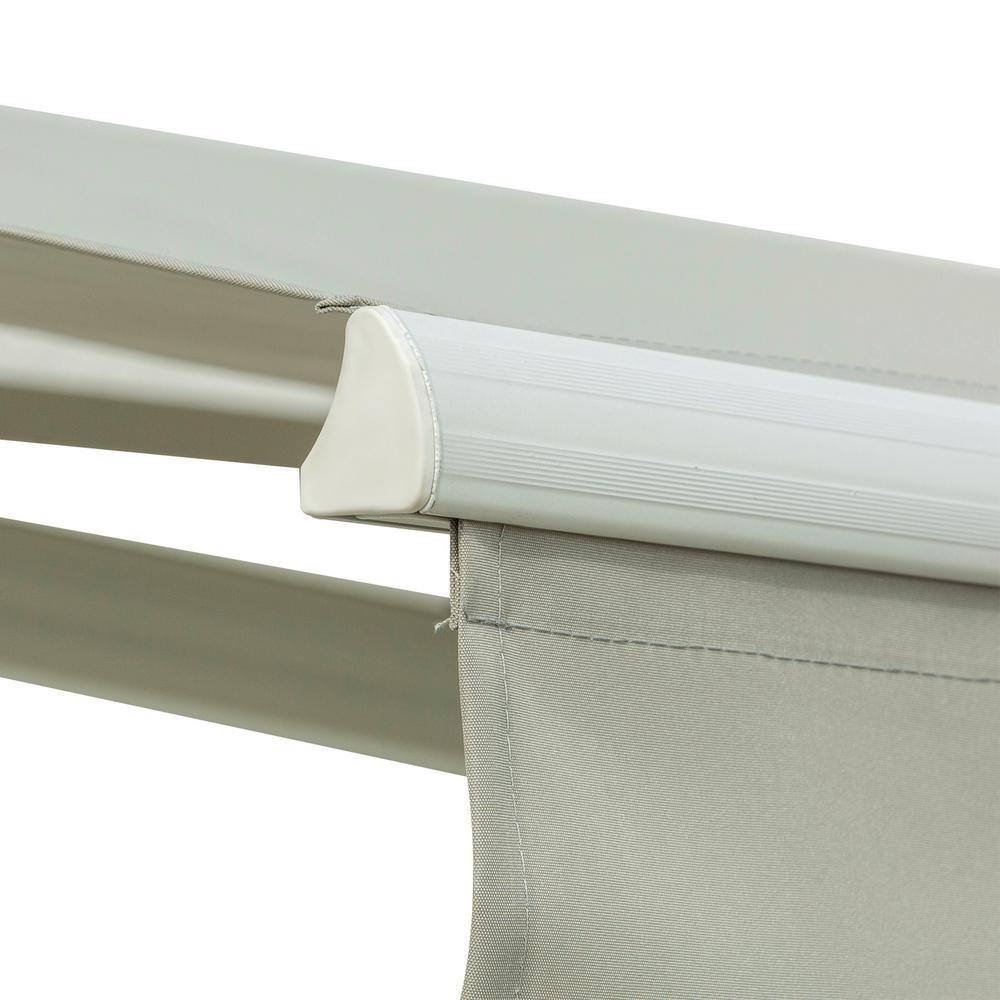 Gray 8' x 7' Aluminum Frame Patio Retractable Awning