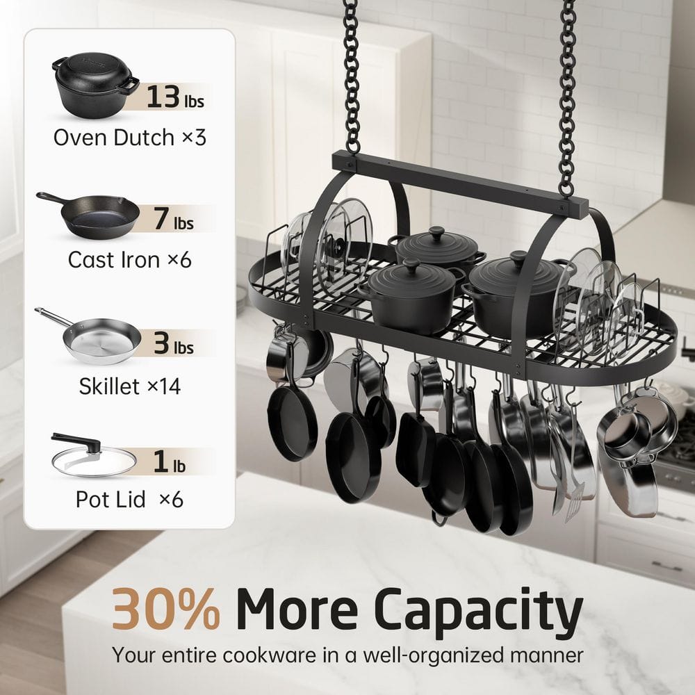 Ceiling Hanging Oval Pot Rack