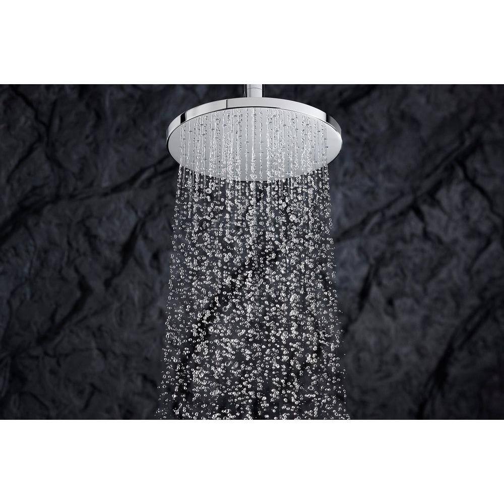 Vibrant Brushed Nickel Square Ceiling Mounted Rain Showerhead