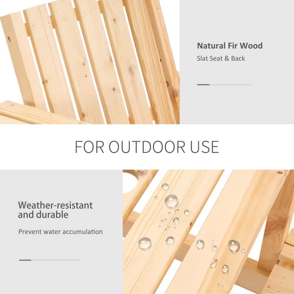 Natural Teak Wood Tete-a-Tete Garden Bench with Umbrella Hole