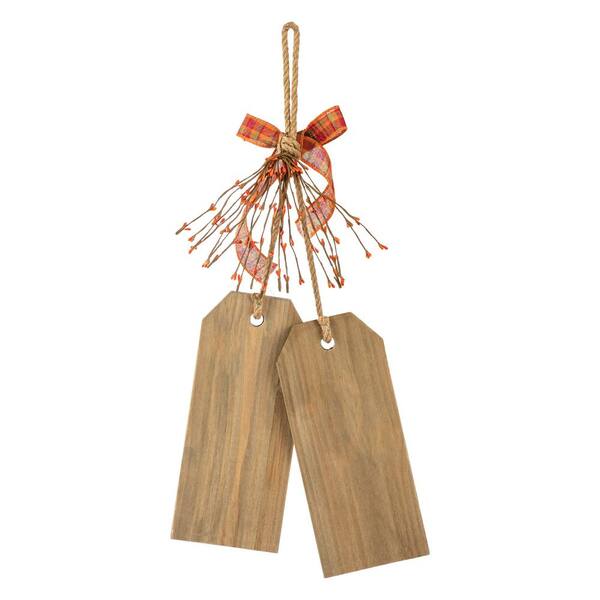 Glitzhome 24H Thanksgiving Wooden Give Thanks Door Hanger