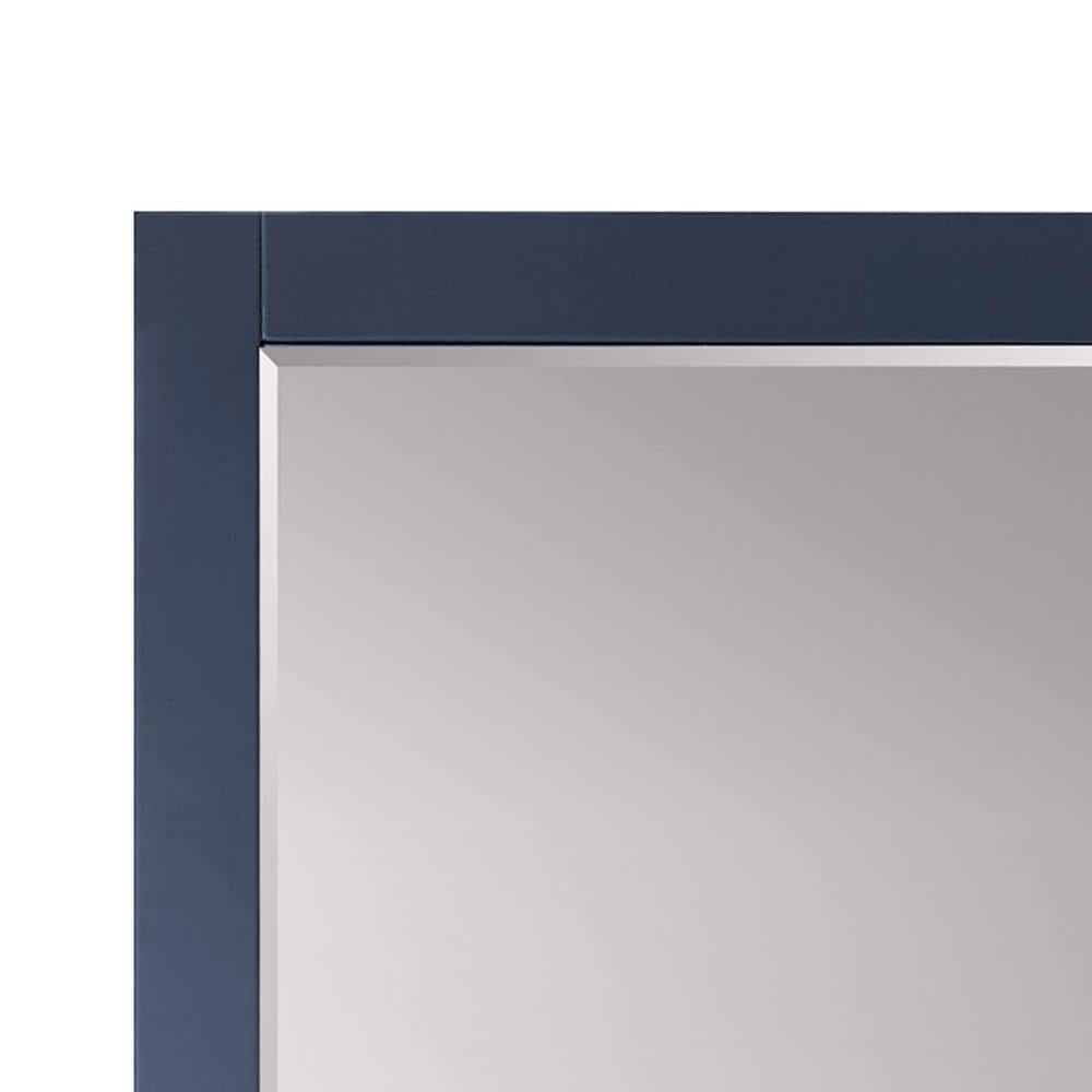 Ivy 36"x24" Rectangular Royal Blue Wood Bathroom Wall Mirror