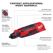 M12 12V Lithium-Ion Cordless Brushless Rotary Tool (Tool-Only)