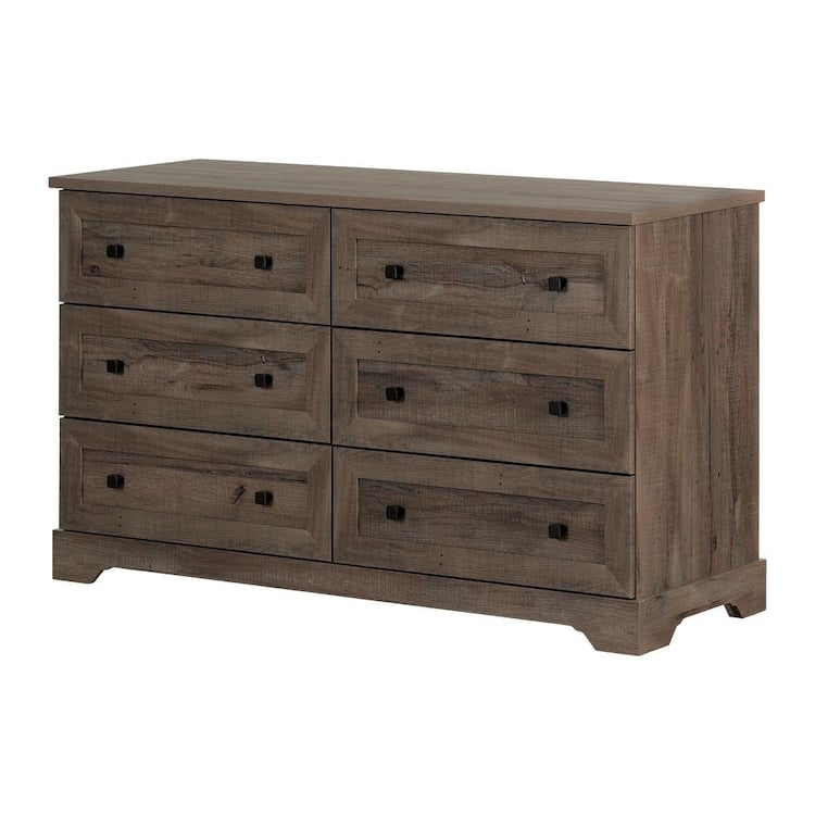 South Shore Hazen Fall Oak 6-Drawer 52 in. Dresser