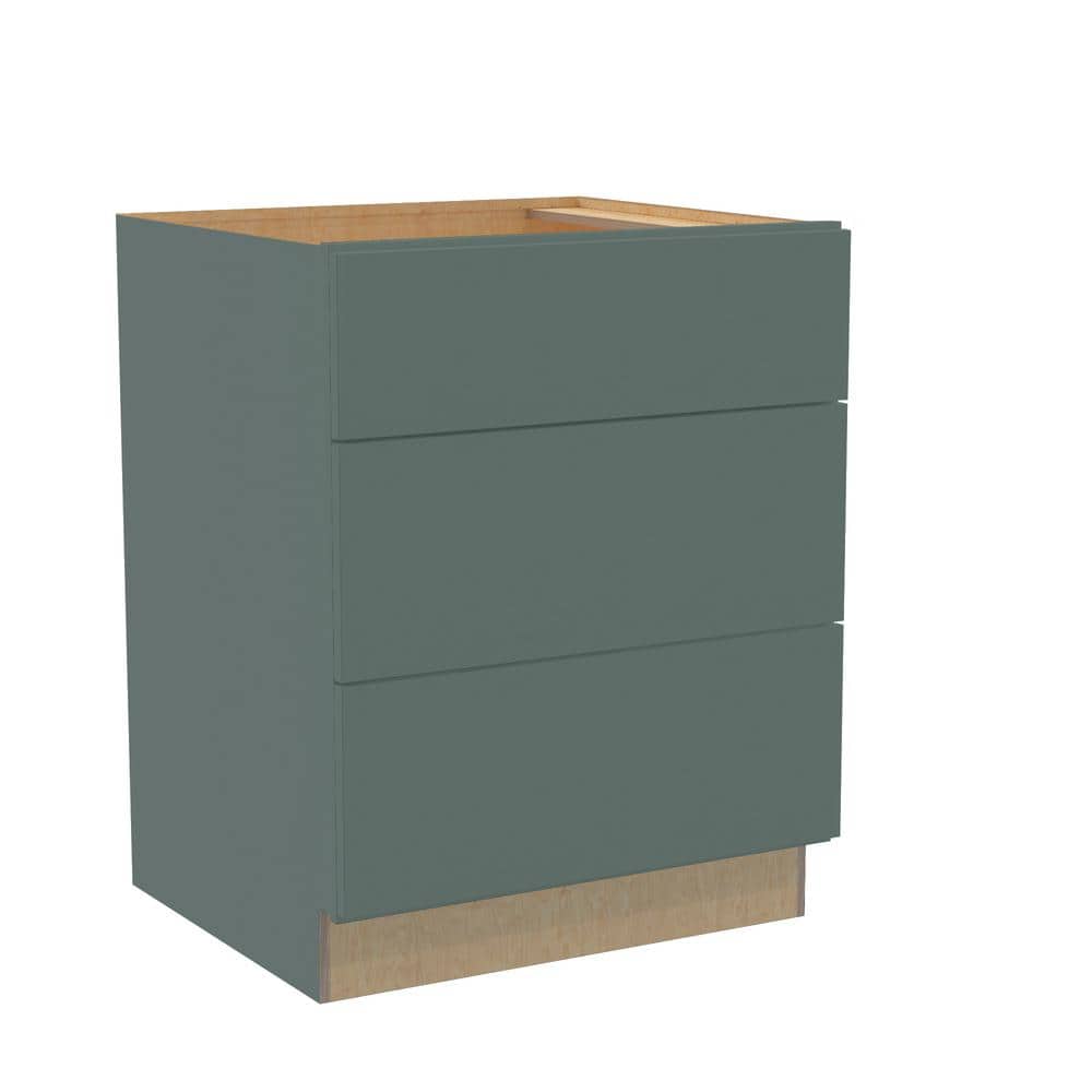 Hargrove 27 in. W x 24 in. D x 34.5 in. H Assembled Plywood Drawer Base Kitchen Cabinet in Verdant Green with Soft Close price history on PriceWatchPro
