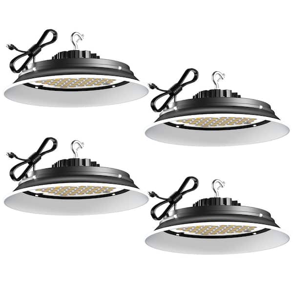 bulbeats 4Pack of 215W LED High Bay Light 32250LM High Bay LED Shop Lights AC100-277V Commercial Bay Lighting for Warehouse