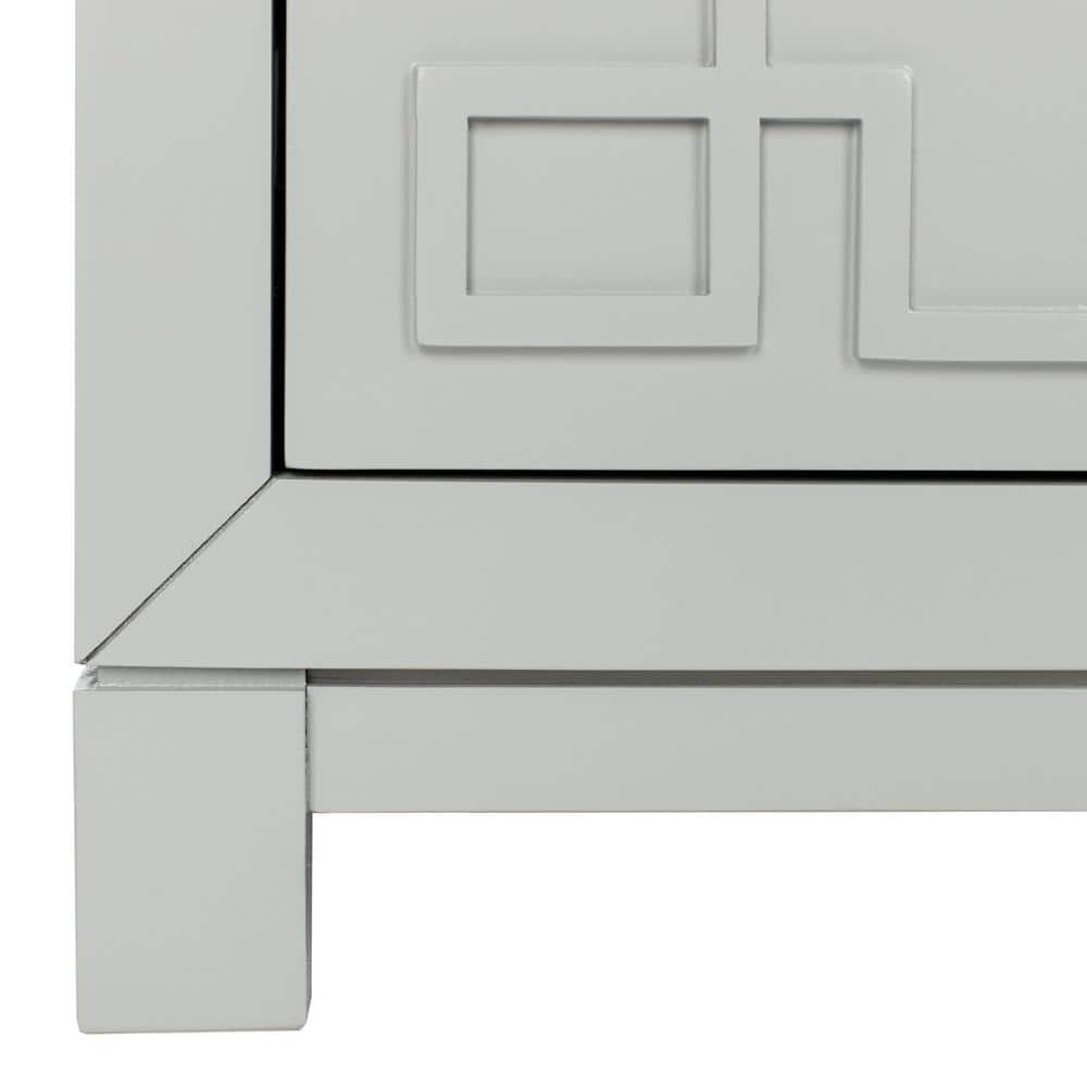 Gray and Gold Modern 3-Drawer Night Table