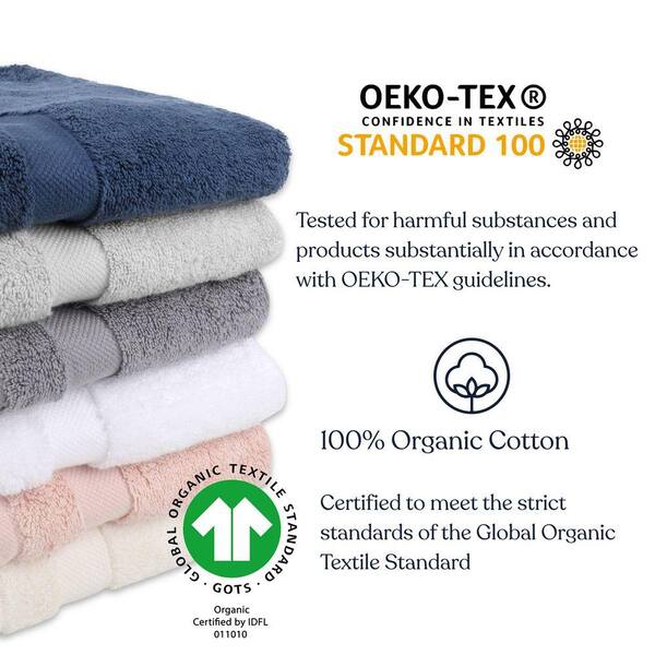 Delara Light Blue Solid 100% Organic Cotton Luxuriously Plush Bath