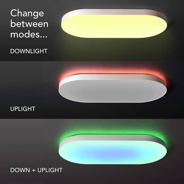 Flow Lite マーブル LIFX 26 in. Oval Capsule Smart White Multi-Color WiFi Selectable