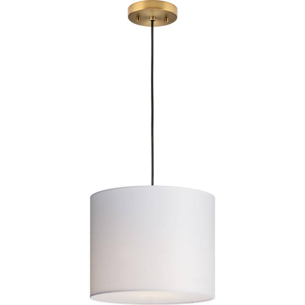 Elegant Drum Shade Pendant Light in Brushed Nickel with Glass Diffuser