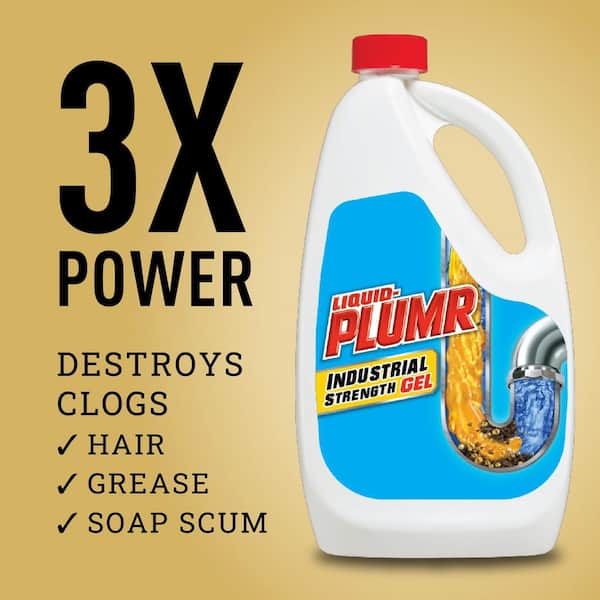 Liquid-Plumr 128 oz. Industrial Strength Gel Drain Cleaner and Drain Unclogger (2-Pack)
