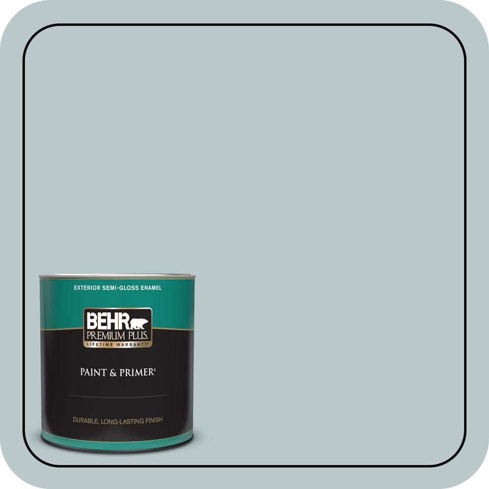 1 qt. #N470-2A Dusted Blue Semi-Gloss Enamel Exterior Paint and Primer price history on PriceWatchPro