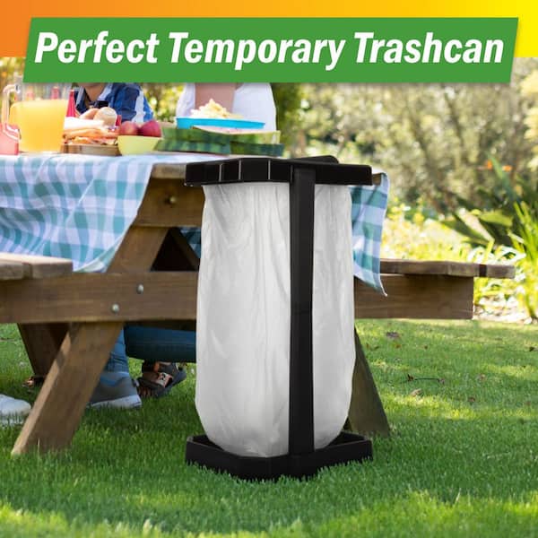 Wakeman Portable Trash Bag Holder Stand with Lid and Bags 75
