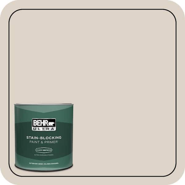 BEHR ULTRA 1 qt. #OR-W06 Coconut Ice Extra Durable Semi-Gloss Enamel Interior Paint & Primer