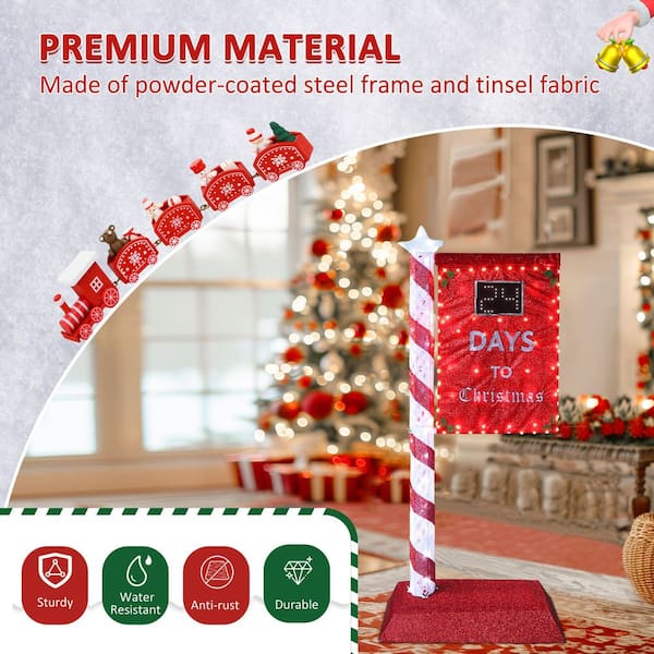 5ft. 3D Countdown Light Christmas Holiday Yard Decoration LED with Digital Screen