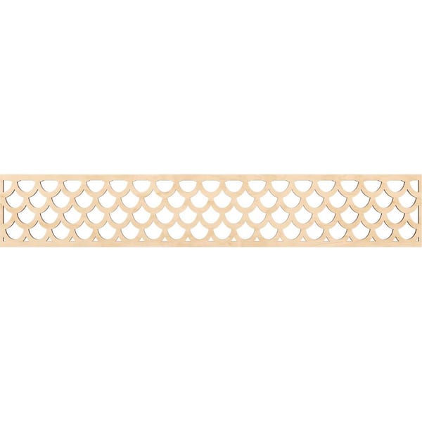 Ekena Millwork Hudson Fretwork 0.25 in. D x 46.625 in. W x 8 in. L Birch Wood Panel Moulding